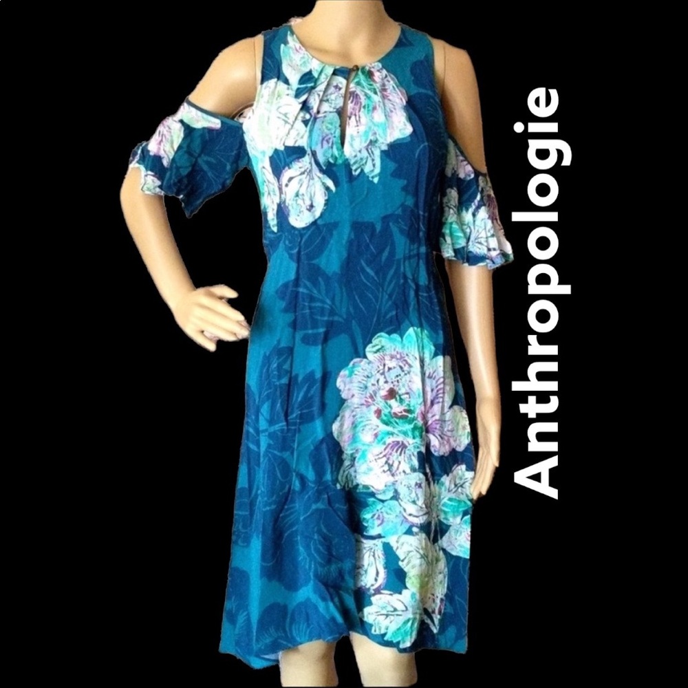 Anthropologie Elia Open-Shoulder Dress